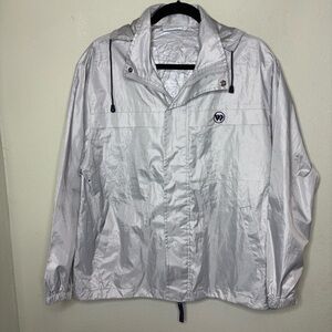 Vintage Wimbledon Light Silver Windbreaker Jacket Small